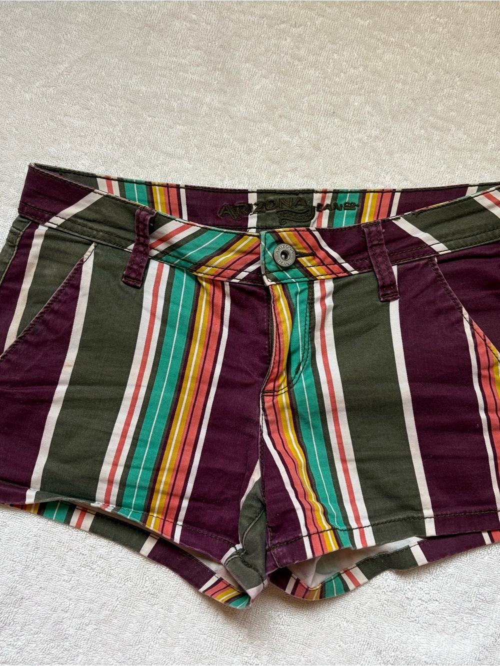 Vintage Y2K Arizona Jean Co. Striped Shorts XS